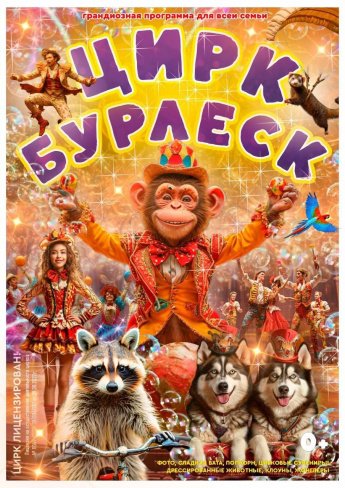  ЦИРК БУРЛЕСК 3 ДЕКАБРЯ  ДЦ "СПУТНИК"